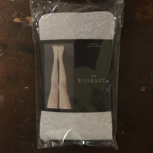 NWT Lovesick white lace tights